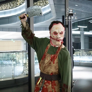 万圣节服装男成人血腥厨师屠夫cosplay套装恐怖衣服装扮吓人鬼屋