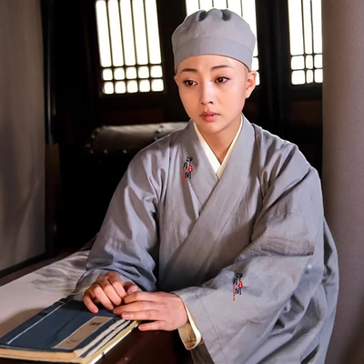 禅意素衣尼姑出家人服装扮衣服