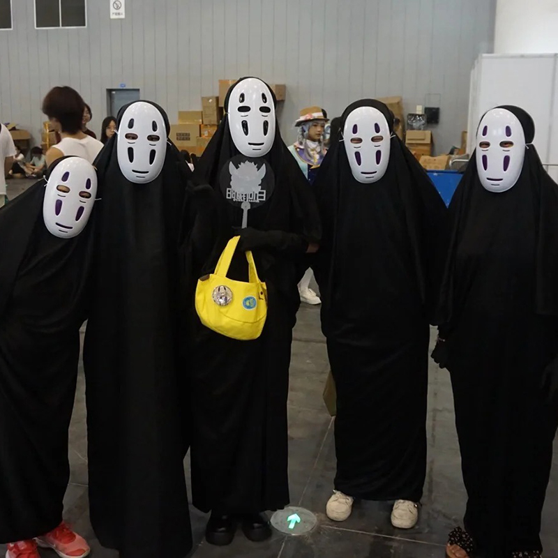 舞耀万圣节服装无脸男成人衣