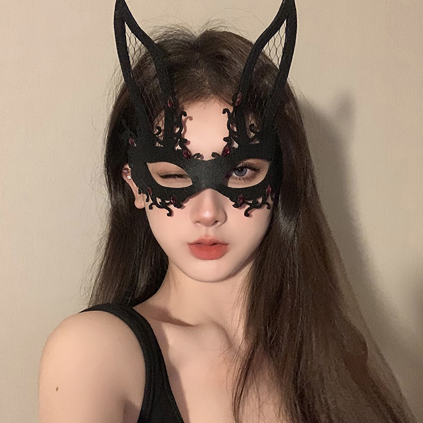 半脸蕾丝面具性感化妆舞会装扮