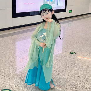 万圣节儿童青蛇演出服装cos衣服装扮幼儿园新白娘子角色扮演古风