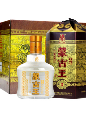 4瓶装蒙古王39度金帐三系列整箱500ml*4浓香型粮食白酒