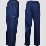 Джинсовые хлопковые износостойкие штаны для работы, джинсы, увеличенная толщина, свободный крой, защита от ожогов