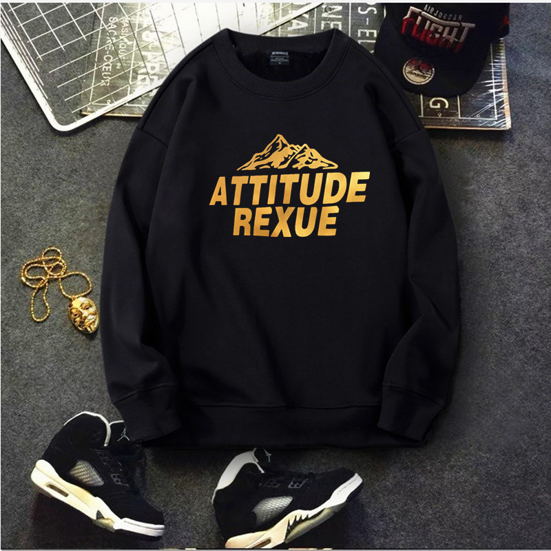 2021秋冬新款加绒卫衣男圆领春秋季宽松潮流男装上衣早秋外套ins