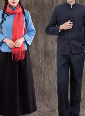 民国风女学生装五四青年装复古风毕业班服文艺汇演朗诵合唱演出服