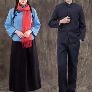 民国风女学生装五四青年装复古风毕业班服文艺汇演朗诵合唱演出服