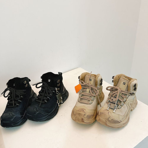 不退换儿童雪地靴冬季男童雪地棉鞋加绒加厚女童鞋中筒靴防污防水