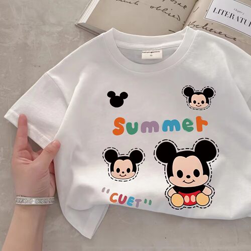 儿童米奇短袖T恤宝宝纯棉T恤2025夏季男女童卡通Mickey Mouse半袖