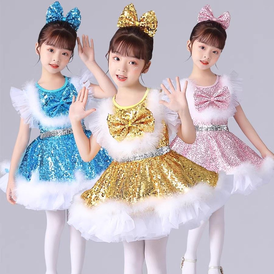 新款儿童亮片纱裙幼儿园蓬蓬裙炫彩爵士舞无敌可爱招财猫演出服,童装/婴儿装/亲子装,儿童演出服,淘宝优惠券,粉丝福利购,淘宝优惠卷