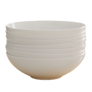 景德镇盘子菜盘家用陶瓷炒菜碟子餐具中式深盘简约圆形碟汤盘饭盘