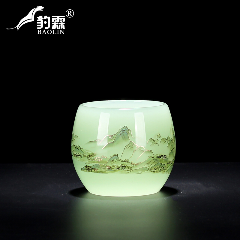 高档琉璃茶杯主人杯中式国风