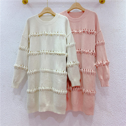 重工钉珠设计感小众针织连衣裙