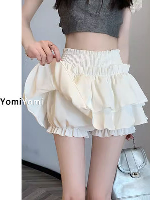 白色短裙大码胖MM芭蕾风花苞裙裤