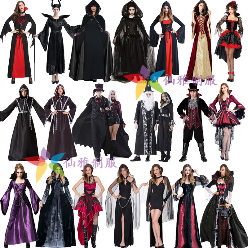 万圣节服装成人男女cosplay吸血鬼恐怖服装公主裙化装舞会礼服装