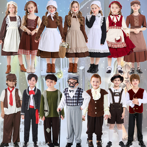 童话卖火柴中世纪小红帽平民服