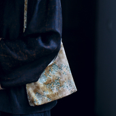 雅集手包新款 冬天新中式 复古旗袍马甲丝绒单肩包斜挎包妈咪包百搭