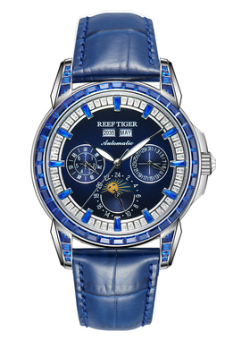 瑞夫泰格手表新品天文台全自动机械商务轻奢 多功能腕表RGA1988