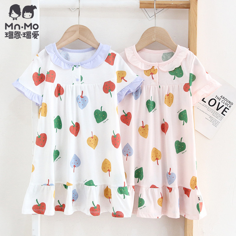 瑁恩瑁爱女童睡裙夏季纯棉薄款中大童洋气公主女孩亲子睡衣家居服,童装/婴儿装/亲子装,家居裙/睡裙,淘宝优惠券,粉丝福利购,淘宝优惠卷