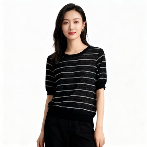 YAOLY姚领针织短袖衣服上衣870F22052