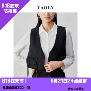 YAOLY姚领新款马甲女无袖外套847K11542