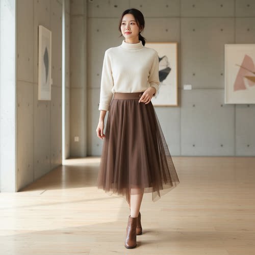 【航妈专享】姚领yaoly新半身裙中长A字裙子822F44874