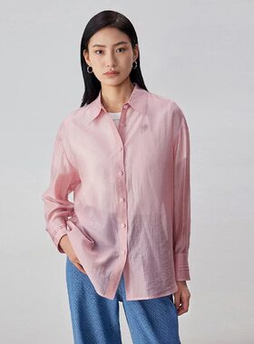 姚领通勤POLO领轻薄防晒衬衫女