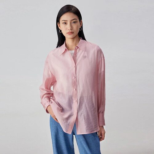 姚领通勤POLO领轻薄防晒衬衫女
