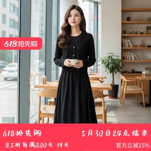 YAOLY姚领新品秋冬季A字连衣裙精选羊毛854H40453