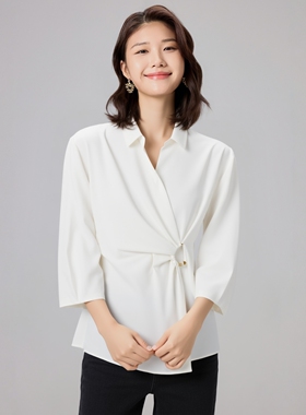 【航妈专享】姚领832H30251秋季衬衫POLO领七分