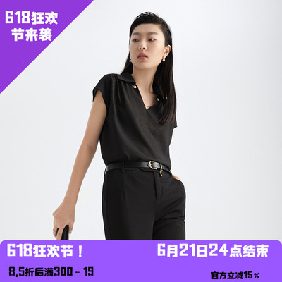 【航妈专享】832H20181姚领黑色上衣