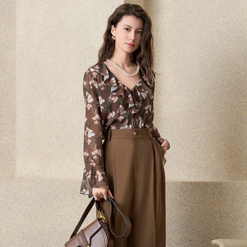 YAOLY姚领春新品花色上衣833M11353