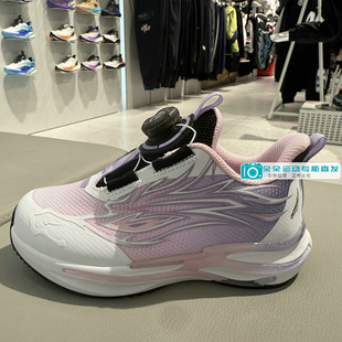 安踏儿童2026新年春款女小童旋钮网面轻便赤焰6运动跑鞋322619902