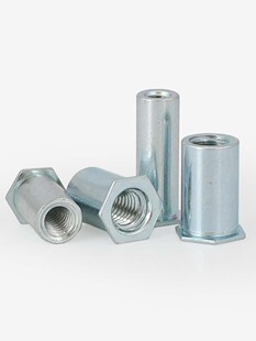 镀锌通孔压铆螺柱压铆螺母柱SO-3.5 M3M4M5底孔4.2-7.2mm六角卯柱