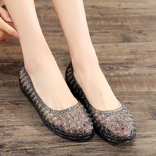 洞洞鞋防臭夏季新款坡跟果冻上班