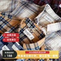 Abercrombie Fitch American AF Острый мужчина 21 Новая клетчатая рубашка с длинной клеткой