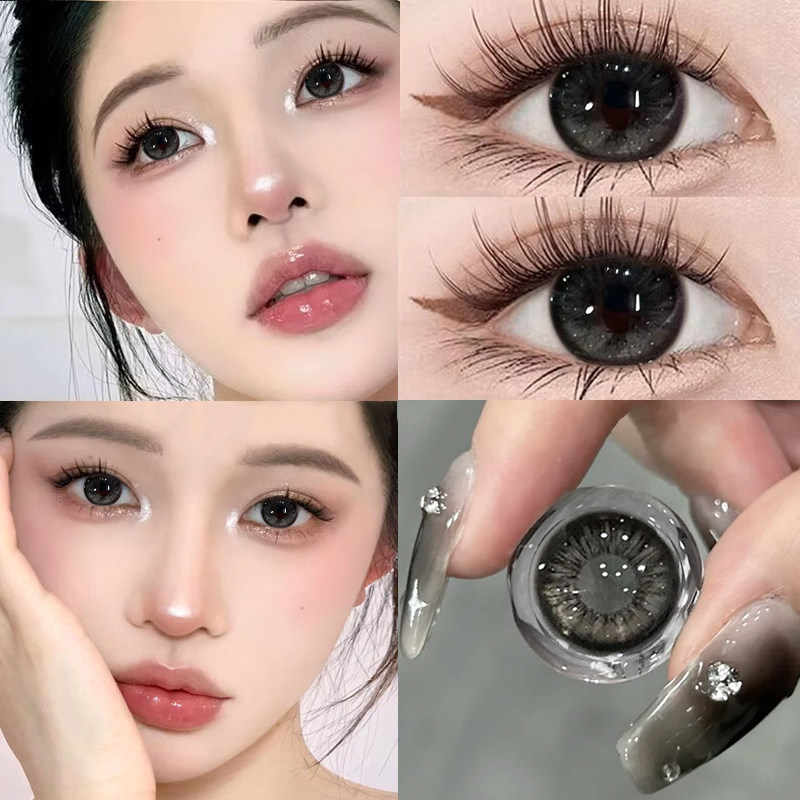 耀光星黑美瞳半年抛大直径黑色纯欲近视隐形眼镜年抛正品官网女TN