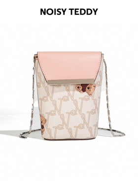 NOISY TEDDY嘻闹泰迪印花链条包女斜挎小方包时尚百搭手提包