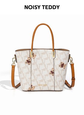 NOISY TEDDY嘻闹泰迪印花托特包女时尚潮流手提斜挎包百搭包包