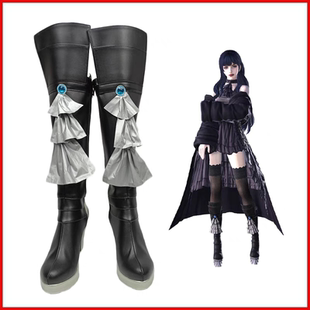 最终幻想14FF14暗影之逆焰暗之巫女盖娅 盖亚cosplay鞋 cos鞋子