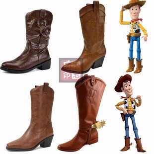玩具总动员 伍迪 cos鞋牛仔cosplay鞋来图定制