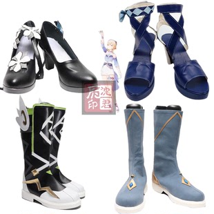原神卡齐娜纳塔萝莉cos鞋子琴海风之梦 归云鹤神鹤性转cospaly靴
