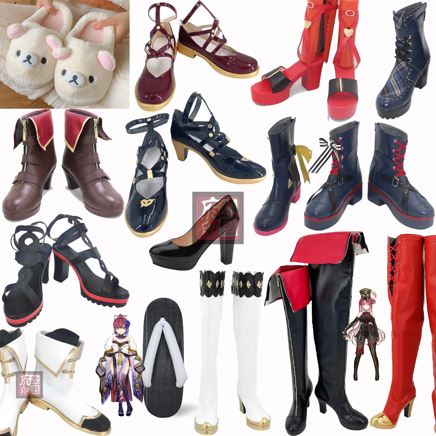 虚拟偶像主播 VTuber hololive 宝钟玛琳 cosplay鞋 cos鞋子