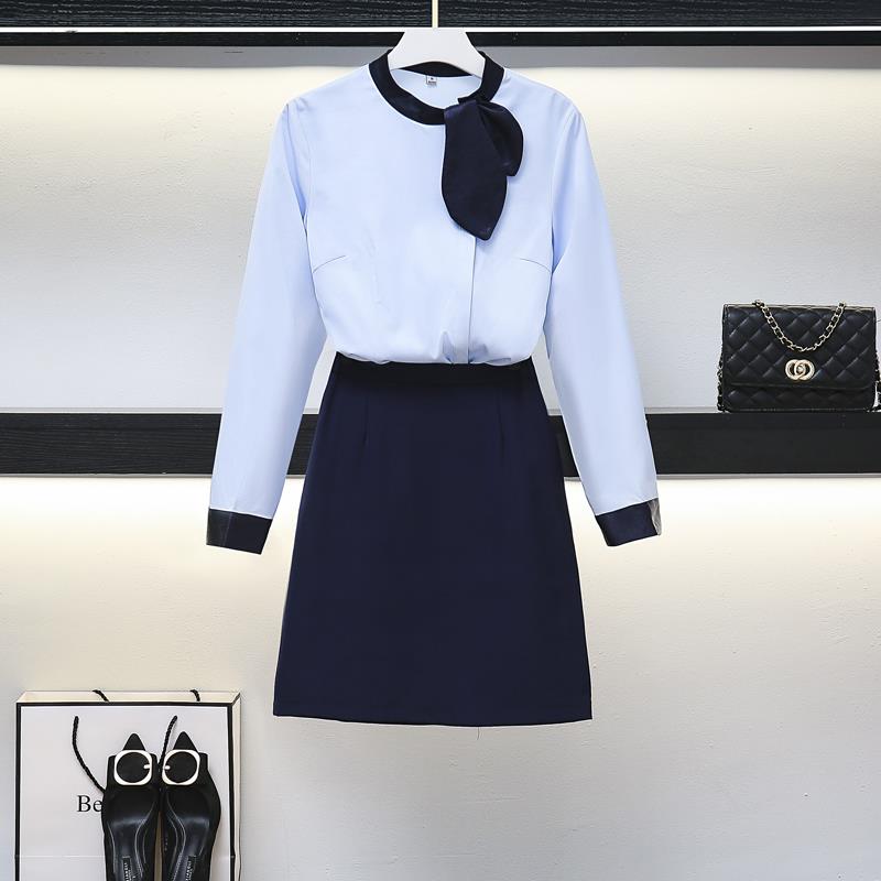 空姐制服职业套装女秋季时尚气质美容院珠宝店工作服长袖衬衫套裙