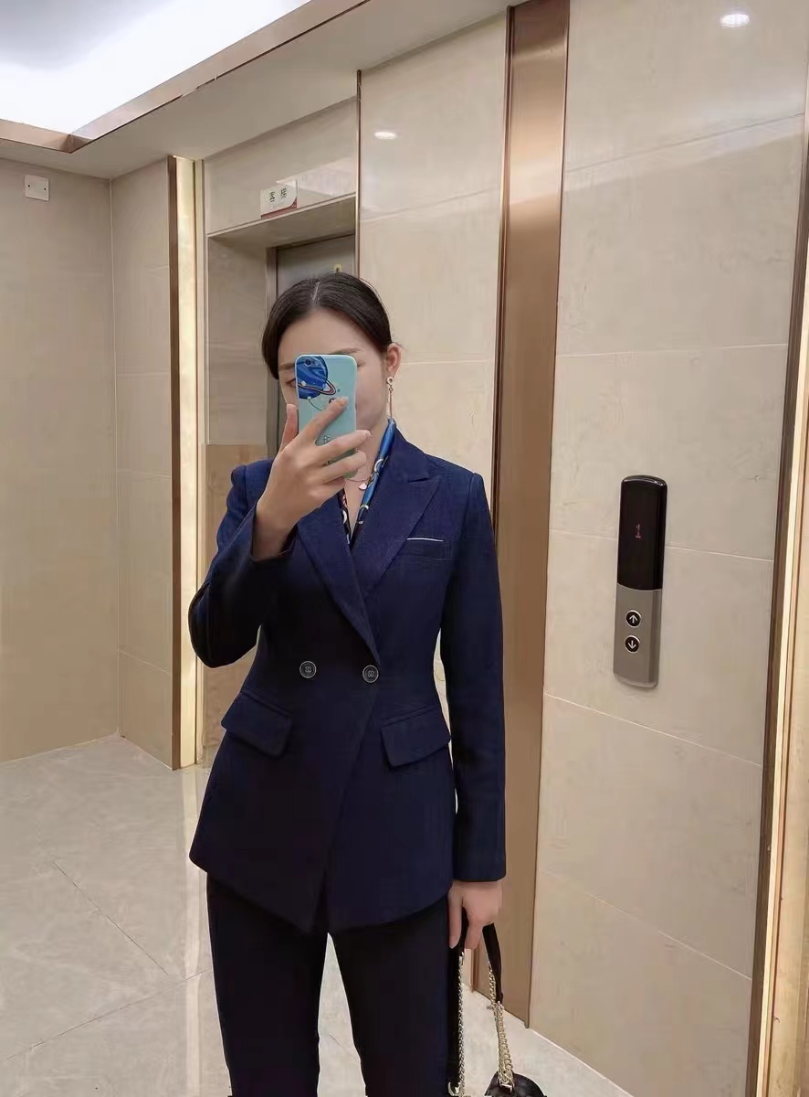 高裆职业套装女正装西服秋冬新款气质修身简约OL风长袖经理工作服