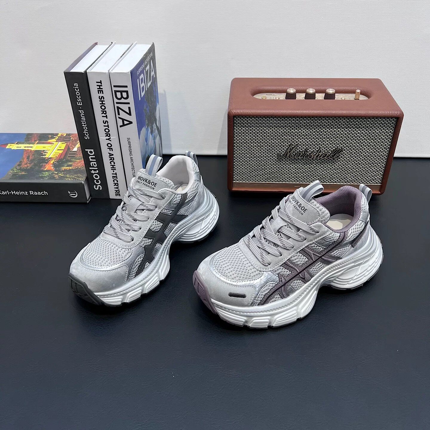 欧货网面老爹鞋女2026春季新款厚底轻便时尚百搭休闲鞋跑步运动鞋