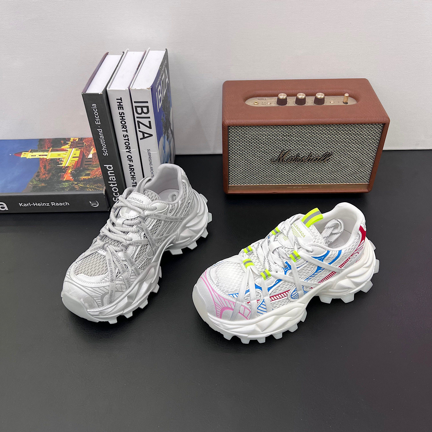 欧洲站单网透气老爹鞋女2026夏季薄款时尚网面绑带厚底防滑运动鞋