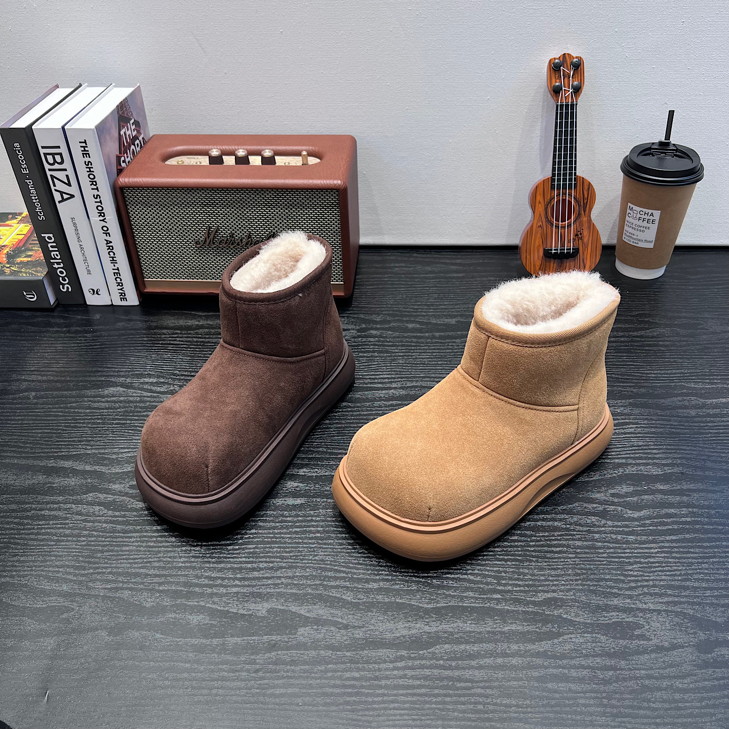 雪地靴女2025冬季新款大头厚底套筒加厚保暖洋气舒适棉靴马丁靴潮