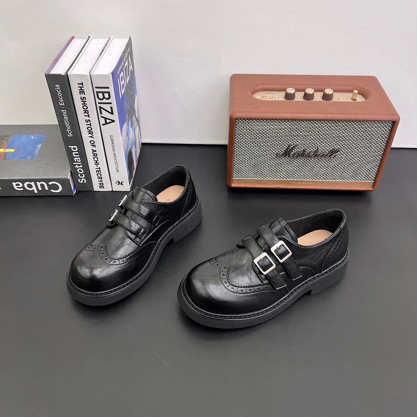 英伦风软皮乐福鞋小皮鞋女2026春款雕花德比鞋复古双搭扣孟克单鞋,女鞋,牛津鞋/布洛克鞋/德比鞋,淘宝优惠券,粉丝福利购,淘宝优惠卷