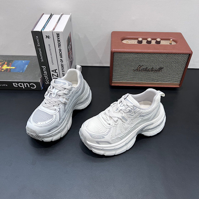 欧洲站网面透气老爹鞋女2026夏款小个子增高百搭休闲运动鞋女鞋潮