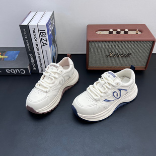 韩版超轻透气网面老爹鞋女2026春季新款百搭舒适不闷脚系带阿甘鞋